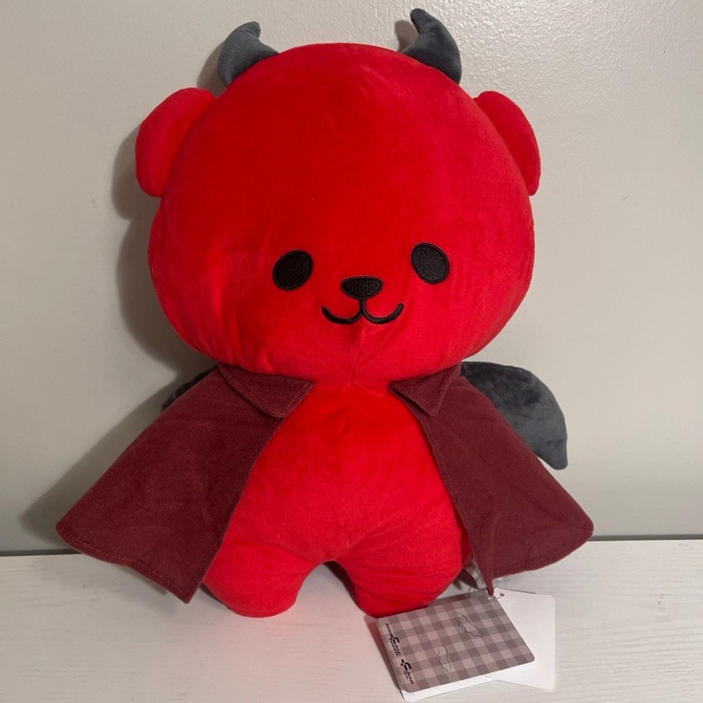 Fukuya Stuffed Bear Devil Big Plush Red new with Tag